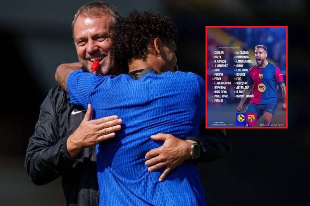 OFICIAL: Barcelona festeja su regreso tras mucho tiempo y Flick cuenta con él ante Dortmund en la Champions