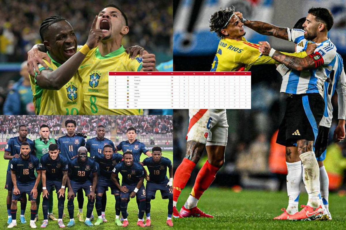 Revés para Colombia, Brasil y Ecuador al Mundial: así quedó la tabla de las Eliminatorias Sudamericanas