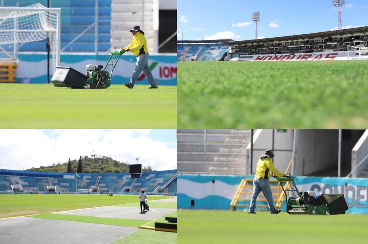 ¡Lo están puliendo! Así embellecen el Estadio Nacional previo a la final de ida entre Motagua y Olimpia