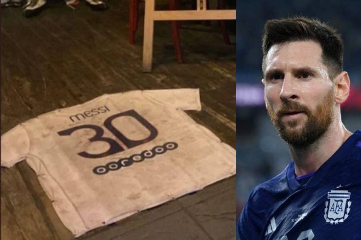 ¡Tremenda Polémica! Un bar francés usa la camiseta de Messi para que los clientes se limpien los pies