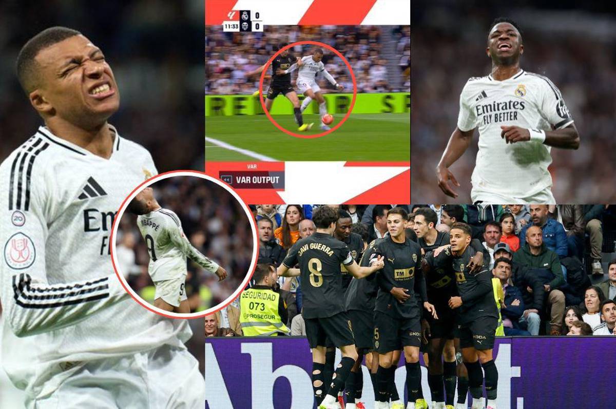 El 'regalo' del árbitro al Real Madrid, la pesadilla de Vinicius y la bronca de Mbappé tras caer ante Valencia
