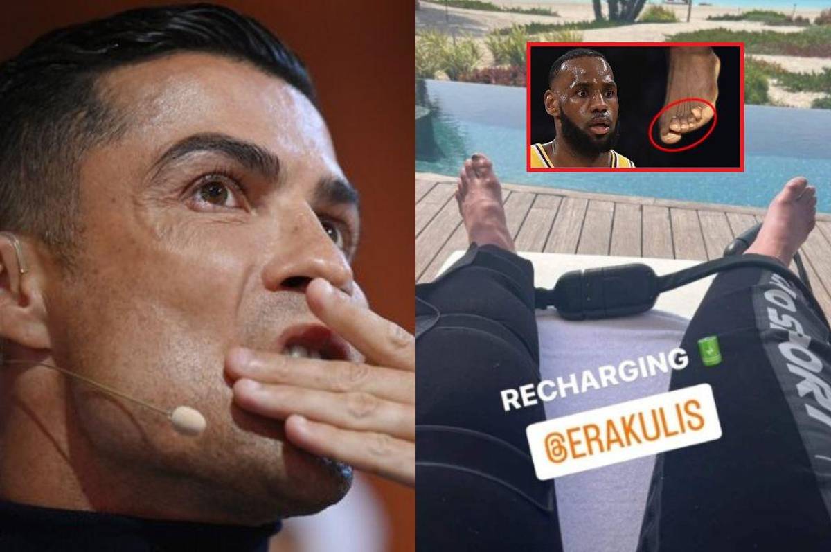 Cristiano Ronaldo muestra sus pies, lo comparan con LeBron James y todos hablan de lo mismo: “Nunca han visto...”