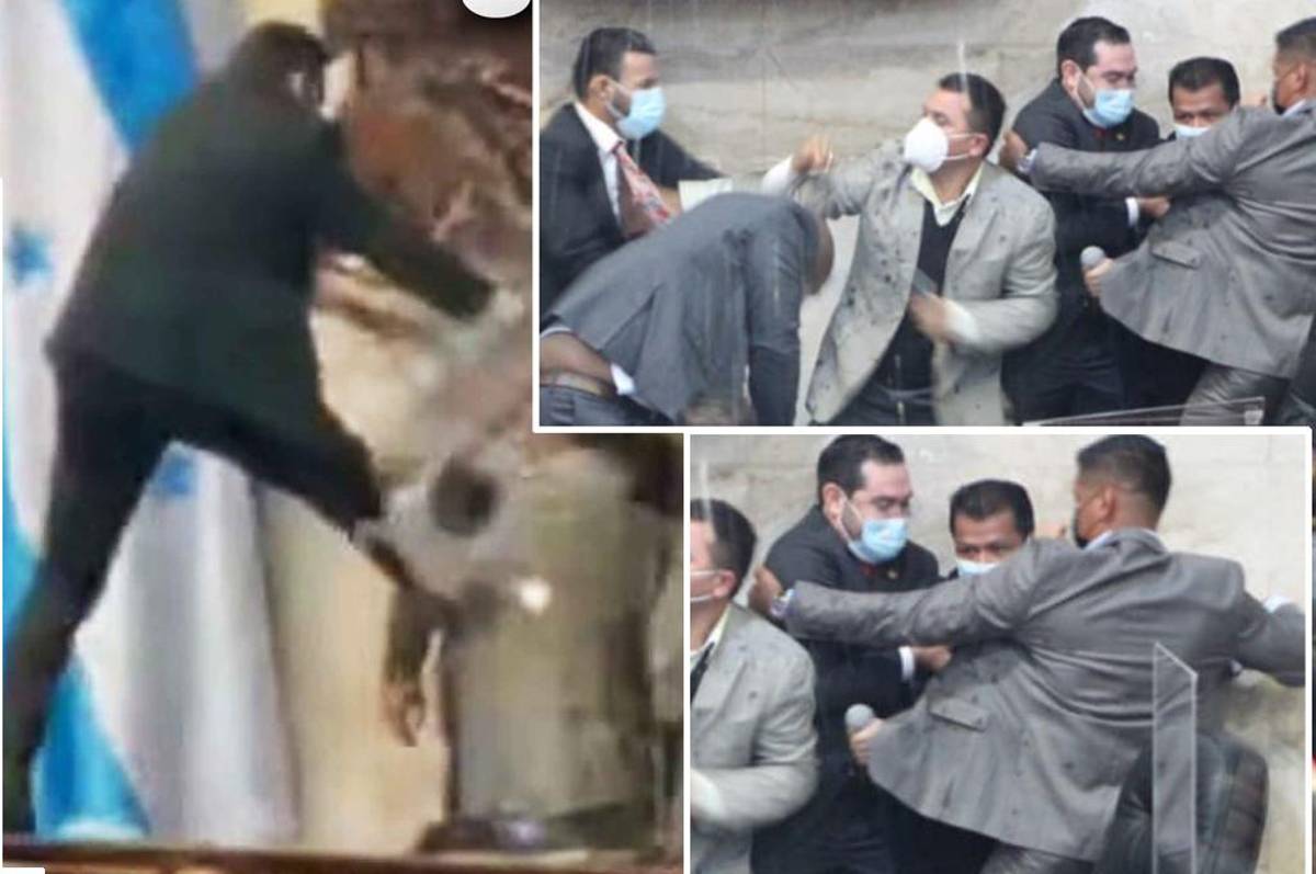 Las fotos del zafarrancho: Patadas y manotazos en el Congreso Nacional; exfutbolista Osman Chávez impuso respeto