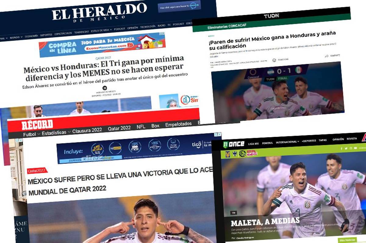 México venció a Honduras, pero la prensa azteca critica a la selección porque el gane fue “sufriendo” y “a medias”
