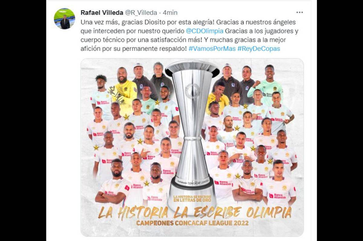 ¡Buenos días bicampeones! Abrazados a la Liga Concacaf durmieron y se levantaron los jugadores del Olimpia