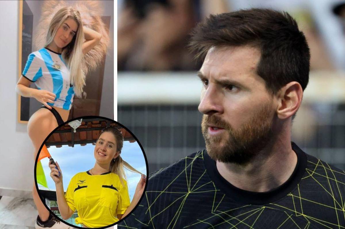 La “juez de línea” más sexy del mundo revela la gran cantidad de dinero que le pagaron por fotos con la camisa de Messi