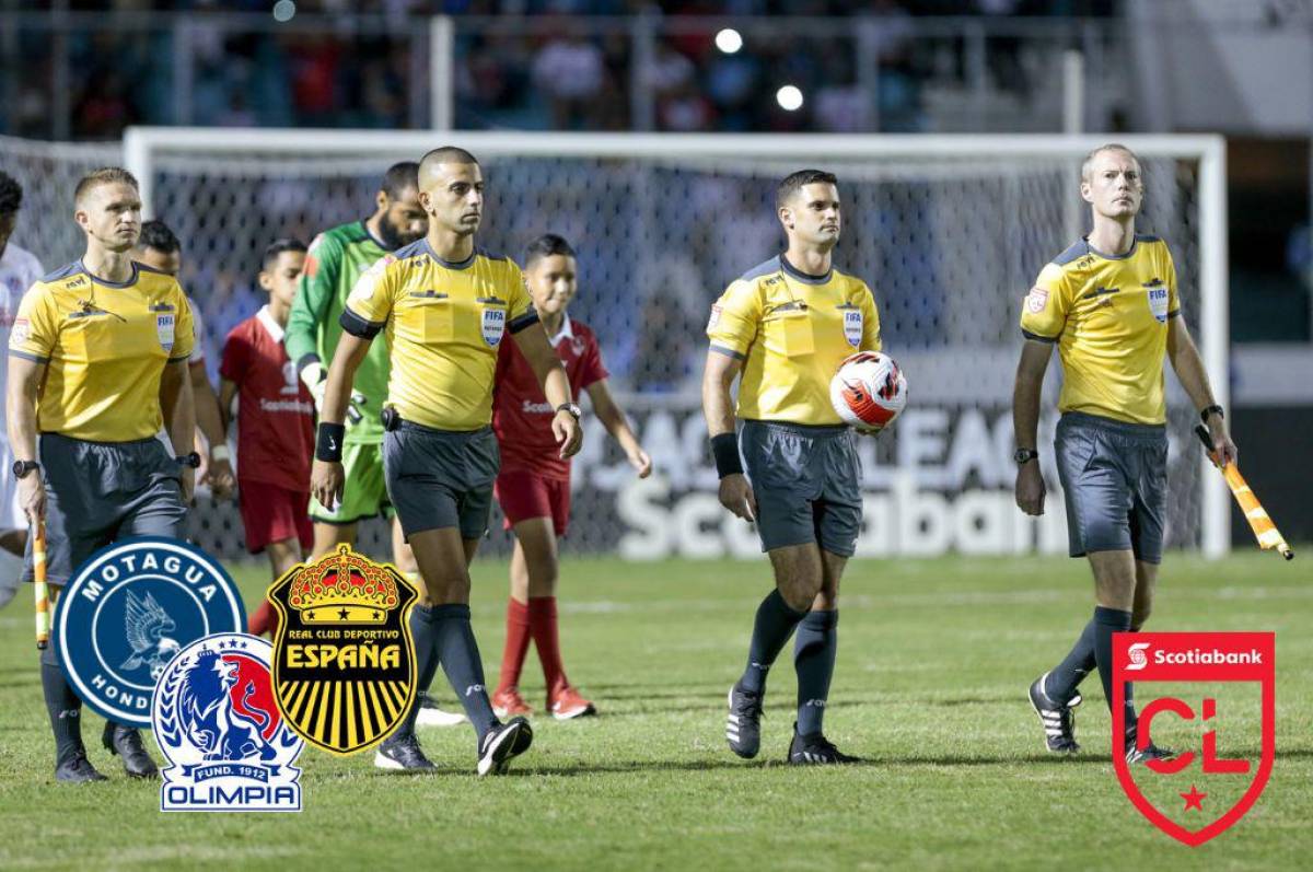 Motagua, Real España y Olimpia conocen la cuartetas arbitrales que dirigirán la ida de los cuartos de final en Liga Concacaf
