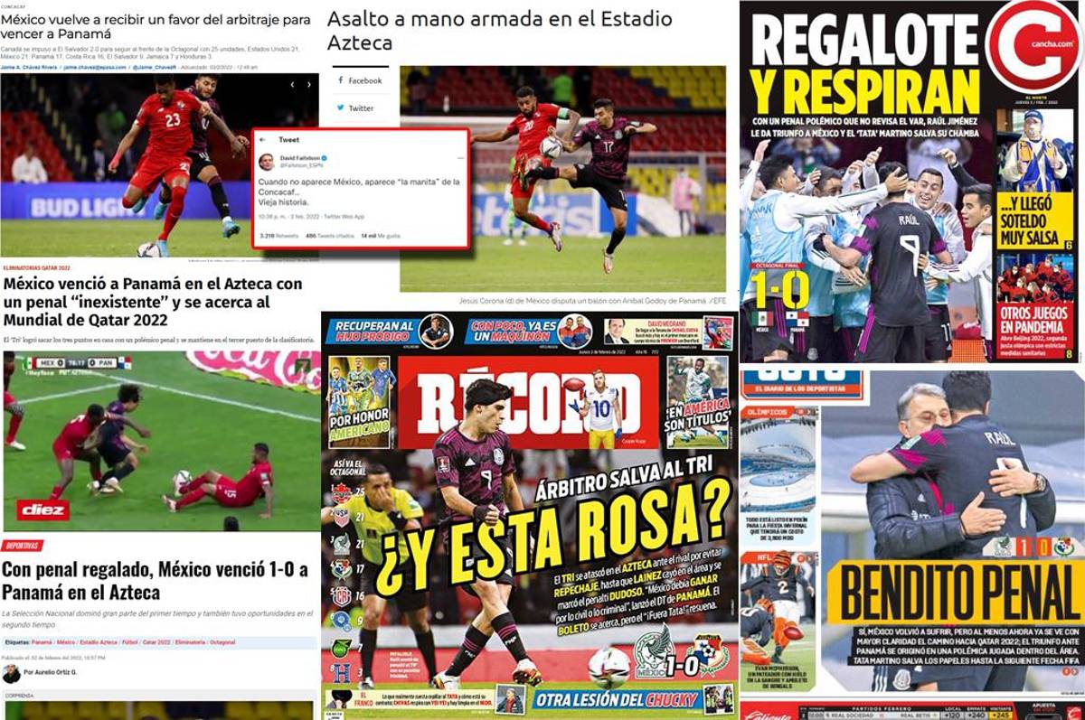 ‘‘Asalto a mano armada en el Azteca’’ y ‘‘la manita de Concacaf’’: así reacciona la prensa tras el polémico triunfo de México sobre Panamá