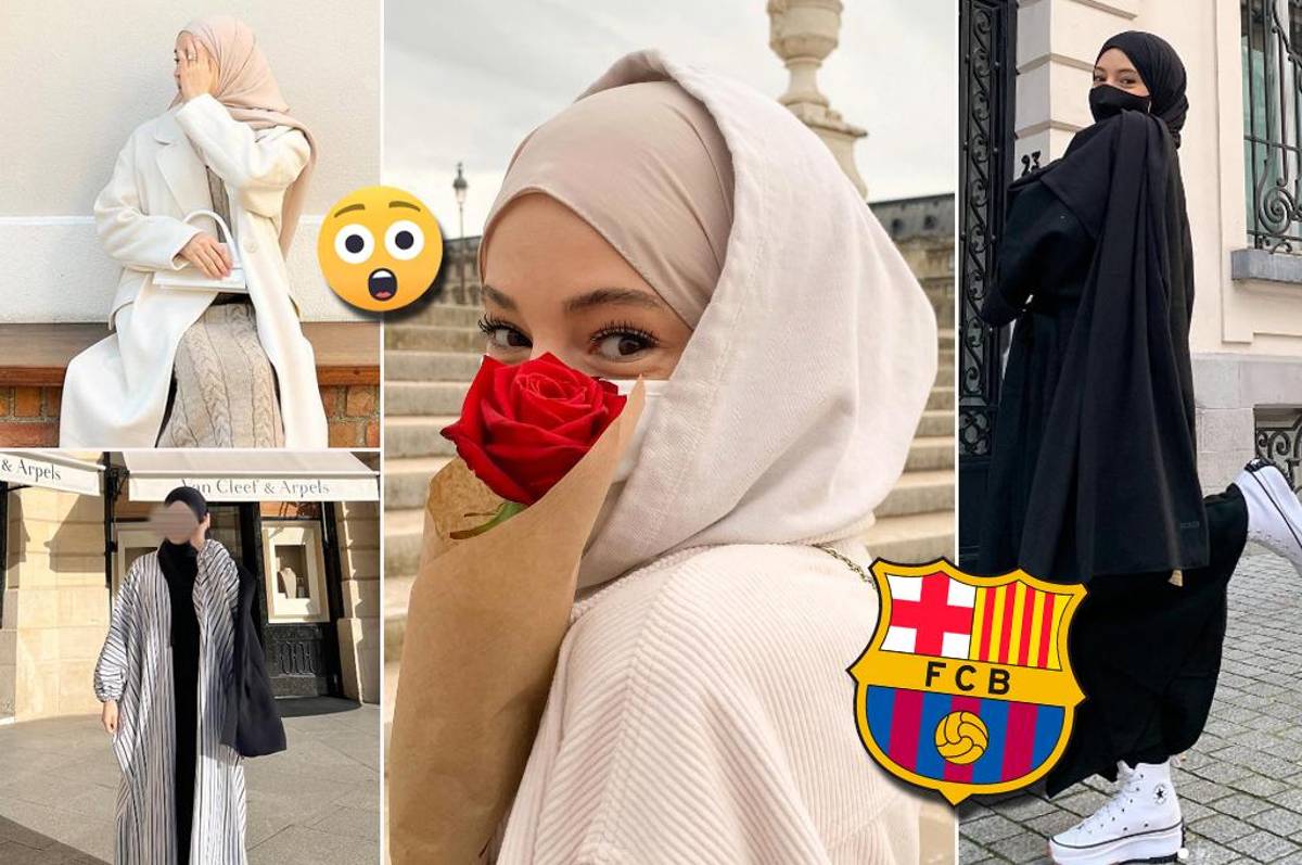 Siempre con el rostro cubierto: la influencer y misteriosa mujer que conquistó a crack del Barcelona