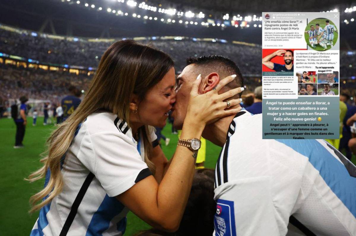 Sigue la polémica: La esposa de Di María responde al excampeón del Mundo con Francia que tildó de llorón al argentino