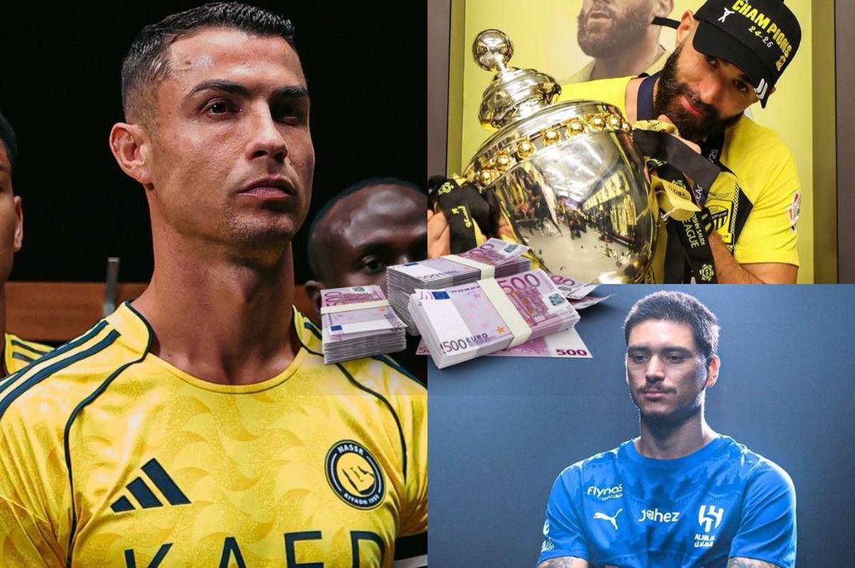 Mientras Cristiano Ronaldo gana 208 millones, Benzema recibe revés: los grandes salarios que se pagarán en Arabia