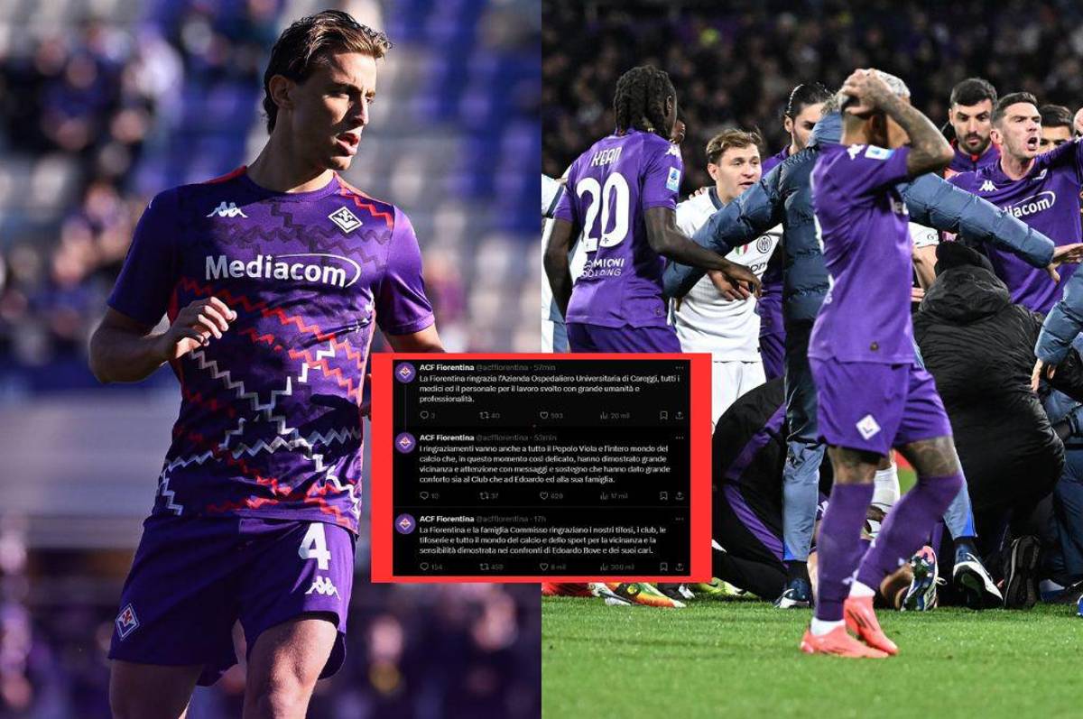 OFICIAL: Fiorentina publica nuevo comunicado sobre el estado de salud de Edoardo Bove: “Actualmente está en alerta...”