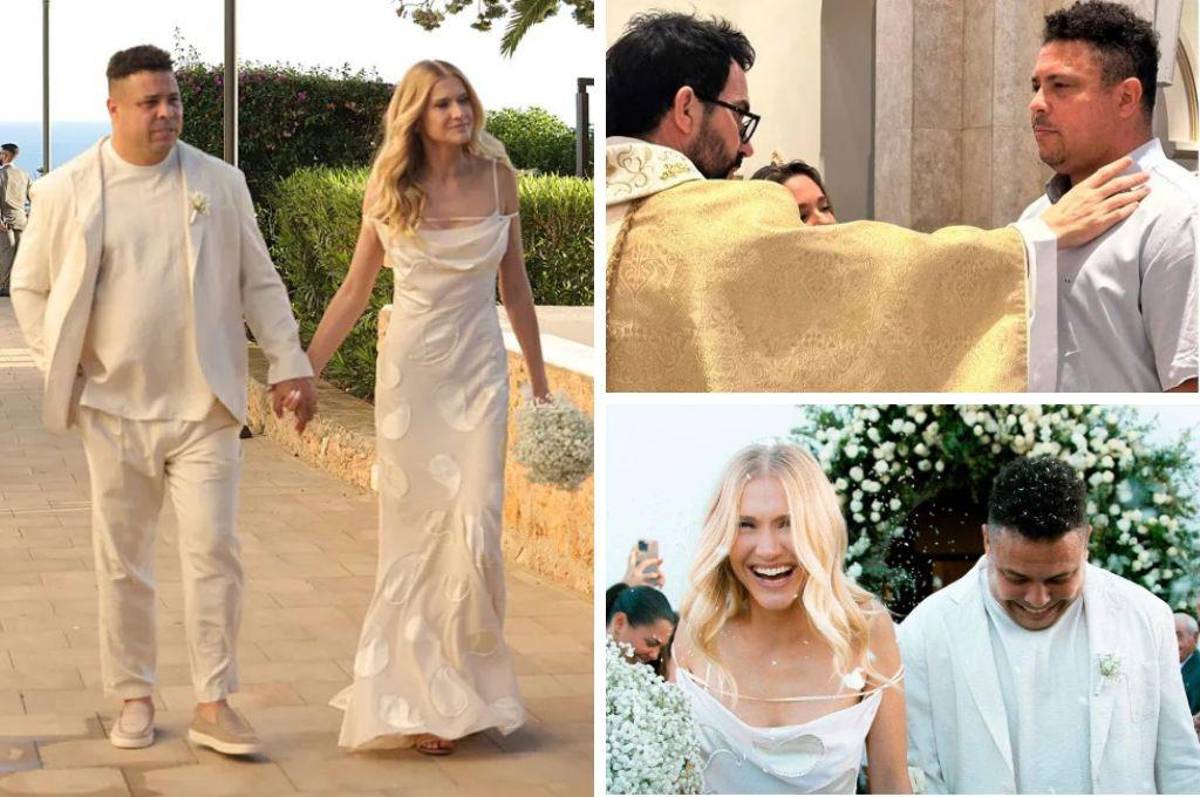 ¡Se casó por cuarta vez! Así fue la boda de Ronaldo con la sexy Celina Locks: el ex Real Madrid que fue invitado especial