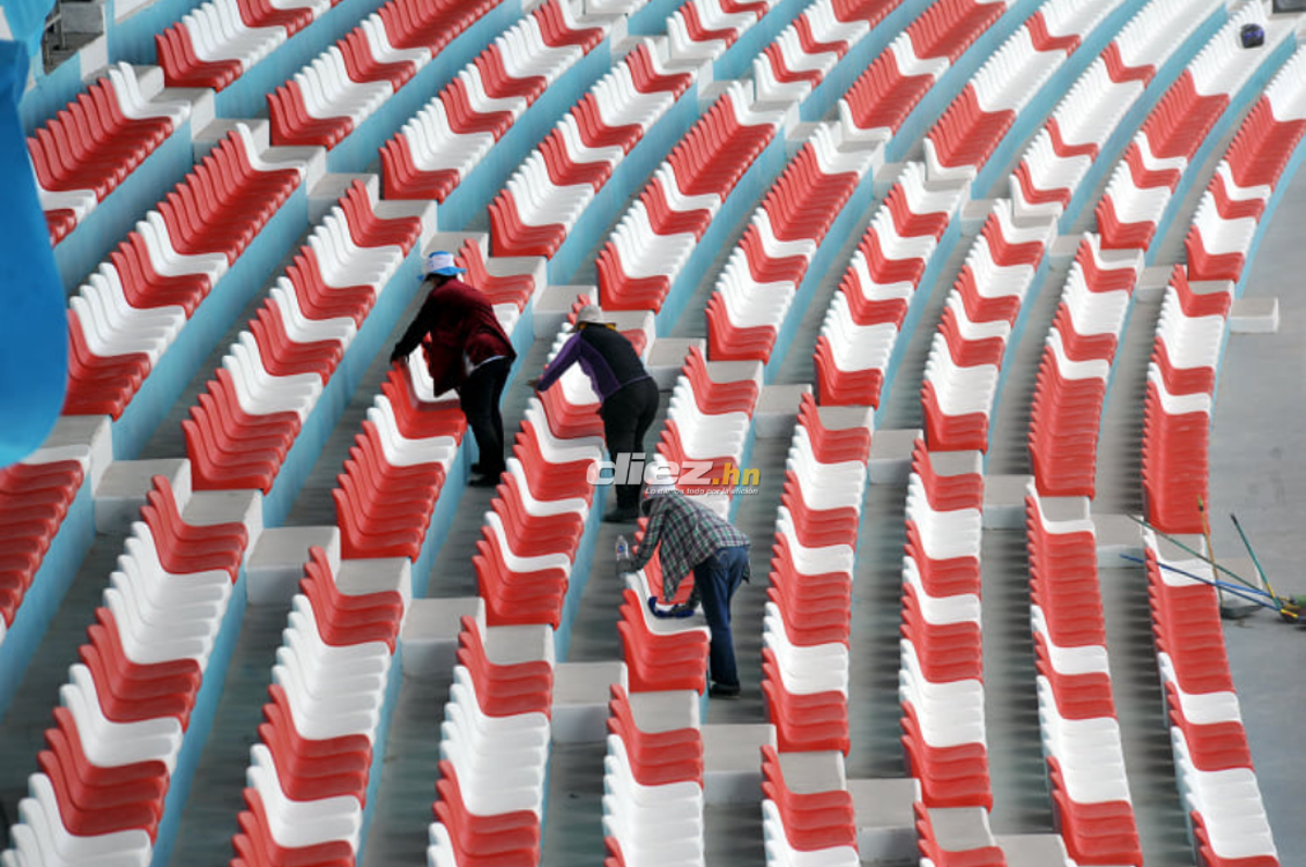 Instalación de fibra óptica y reparación total de sanitarios: Los nuevos cambios que ya luce el estadio Nacional de Tegucigalpa