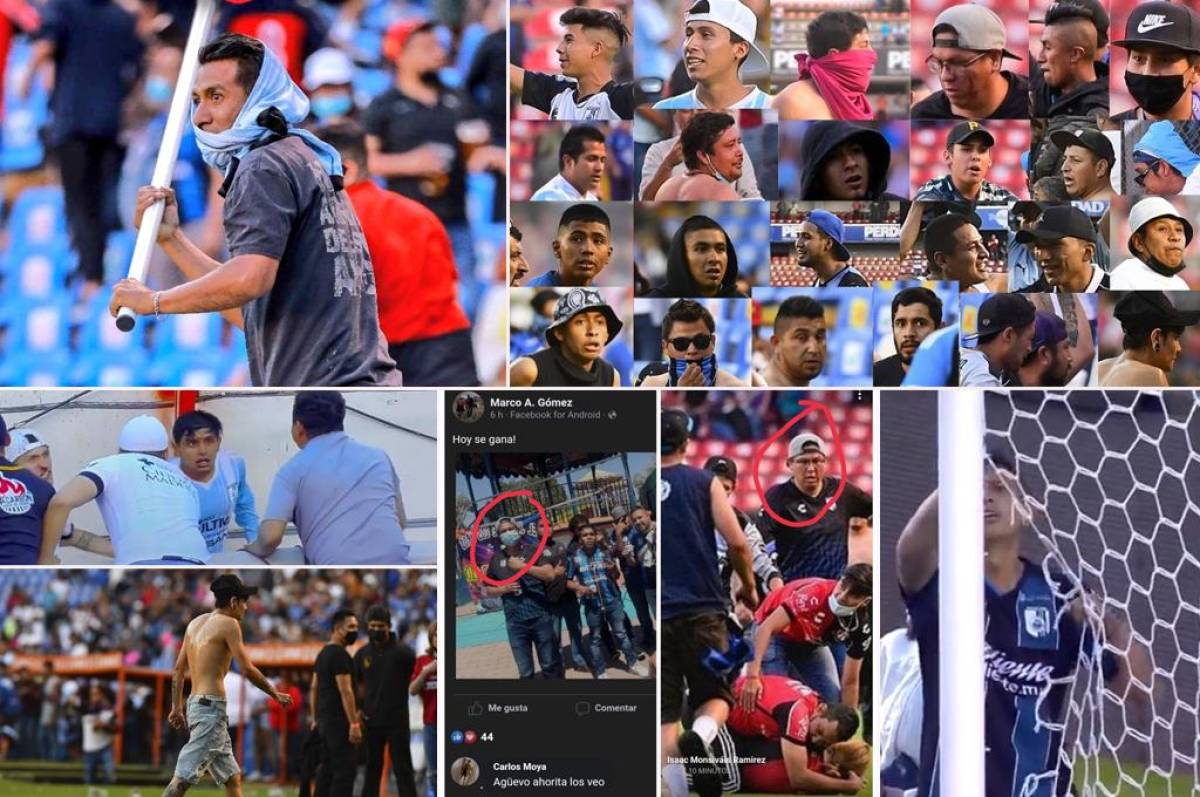 Identificados: los rostros de los agresores que provocaron una brutal pelea en el Querétaro-Atlas de la Liga MX