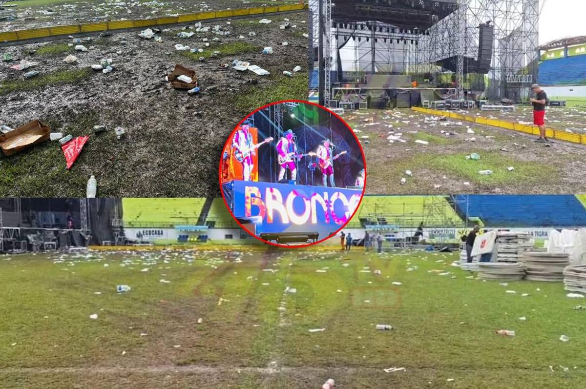 ¡Un chiquero! Destruyen cancha del Estadio Brevé Vargas tras concierto en Juticalpa: deplorables condiciones