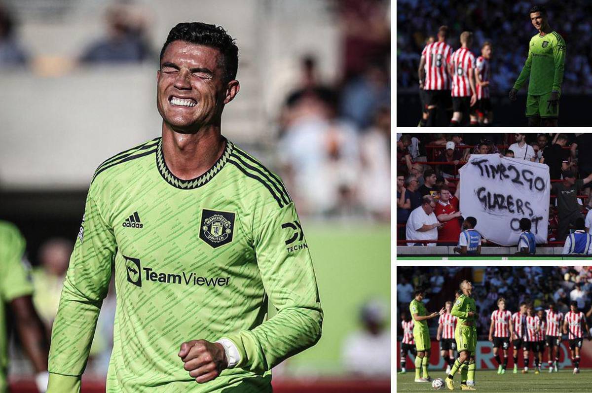 Terrible frustración: Así vivió Cristiano Ronaldo la goleada del Brentford al Manchester United; Bruno Fernandes quiso controlarlo