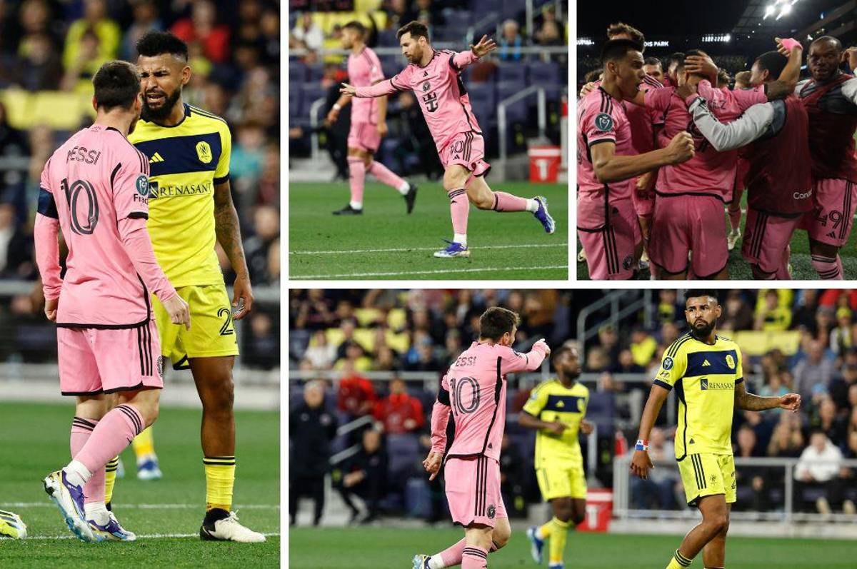 El primer gol de Messi en la Concachampions con el Inter Miami y su bronca con jugador panameño del Nashville