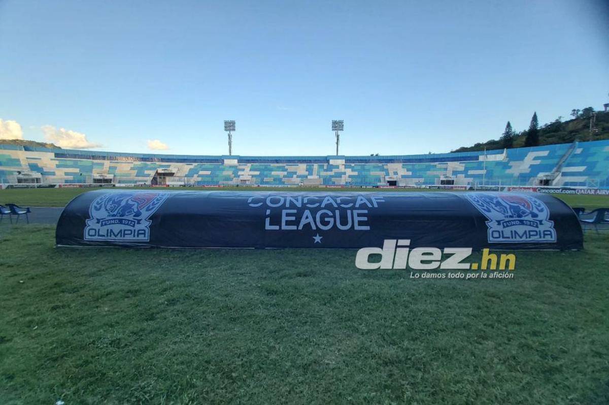 Así pulen el estadio Nacional de Tegucigalpa para la final entre Olimpia y Alajuelense en la Liga Concacaf