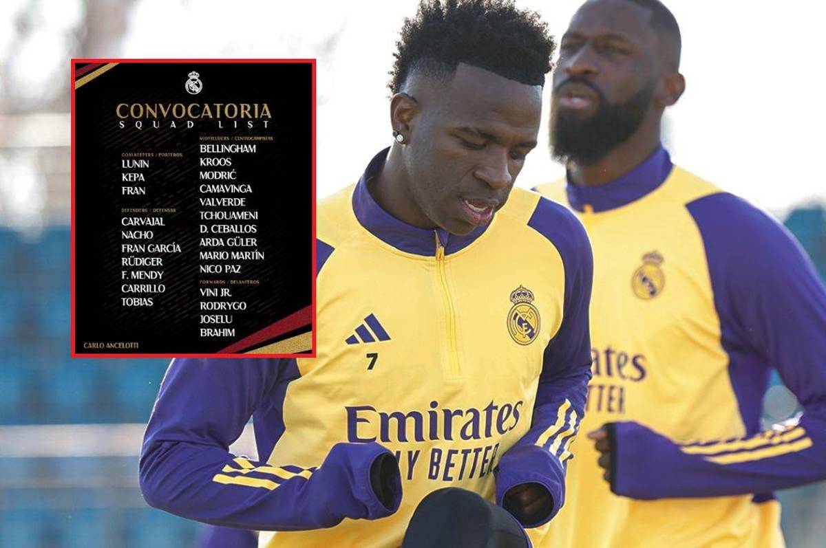 Cuatro novedades: la convocatoria del Real Madrid para ganar la Supercopa de España