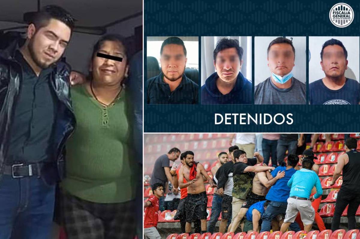 Madre entrega a su propio hijo a la Policía por participar en la fuerte pelea entre barras del Querétaro y Atlas en México