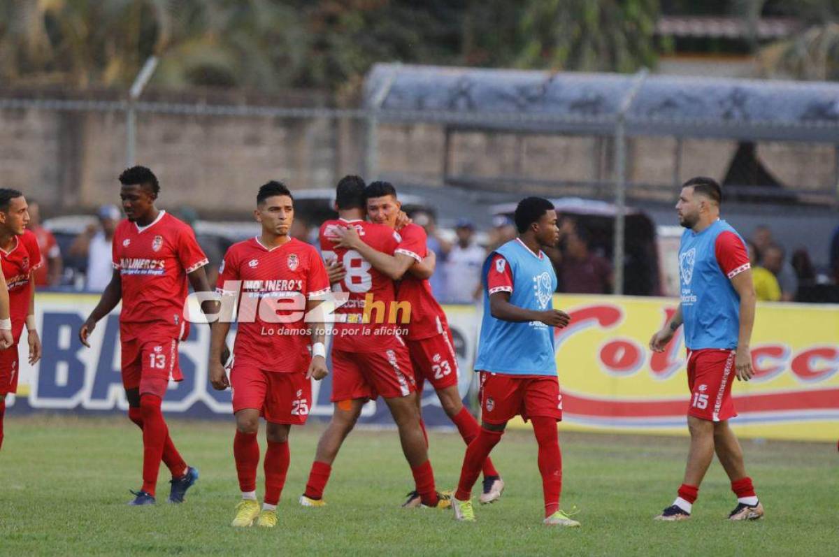 El “Camello” Delgado marcó un golazo de tiro libre, pero Real Sociedad se dejó remontar ante Honduras Progreso. Foto: Neptalí Romero.