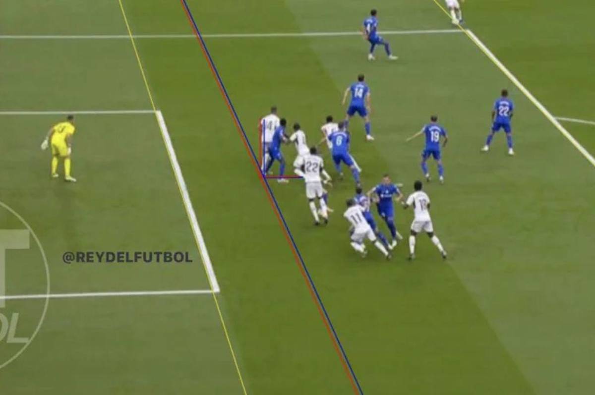 Salen a la luz las famosas líneas en la jugada del polémico gol de Joselu, Bellingham y su épico festejo; Choco Lozano presente en el Madrid-Getafe