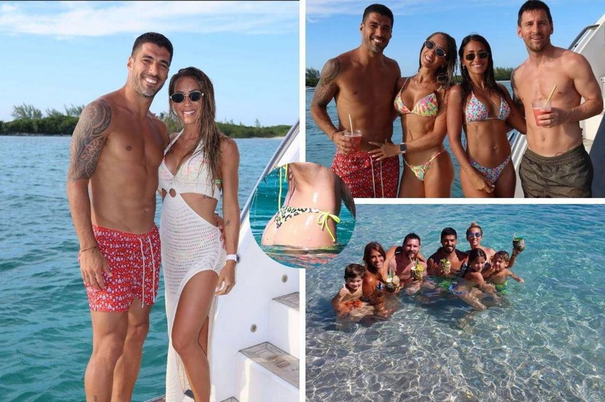 ¡De nuevo en la playa! Antonela Rocuzzo enciende las redes sociales con su bikini; junto a Messi y Luis Suárez