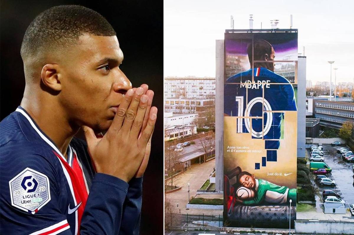 Mbappé es amenazado de muerte a través de un mural que tiene en su ciudad natal: ‘‘Estás muerto’’
