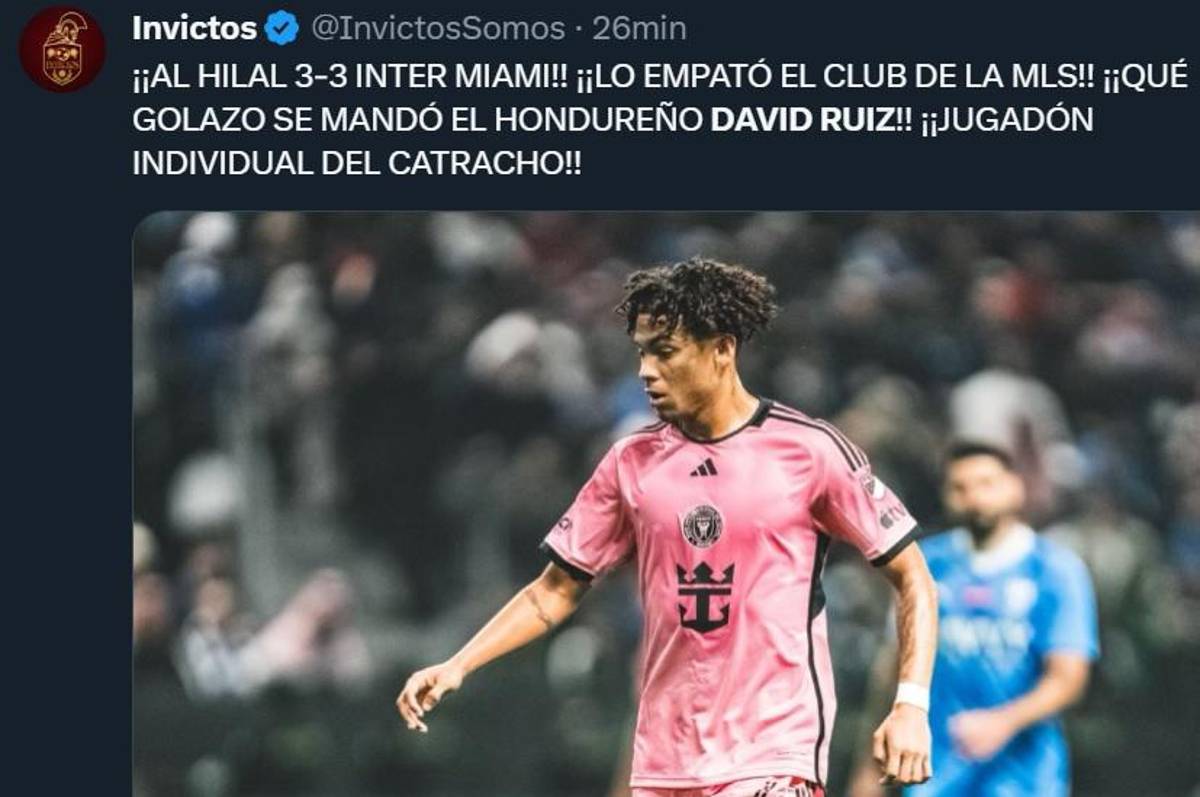 “Lo celebró con Messi”: Prensa internacional se rinde tras el golazo de David Ruiz con Inter Miami ante Al Hilal