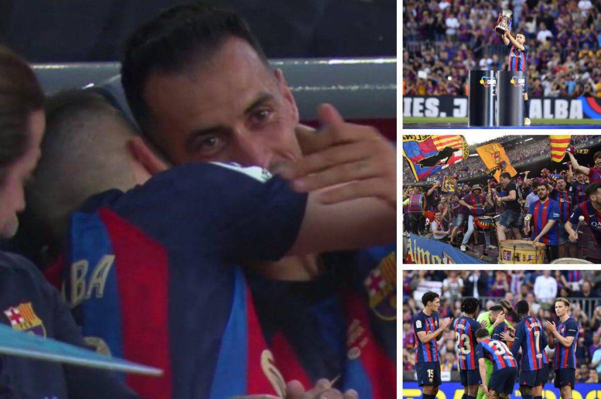 La dura despedida de Busquets y Alba; el nuevo capitán del Barcelona y el que terminó festejando en muletas