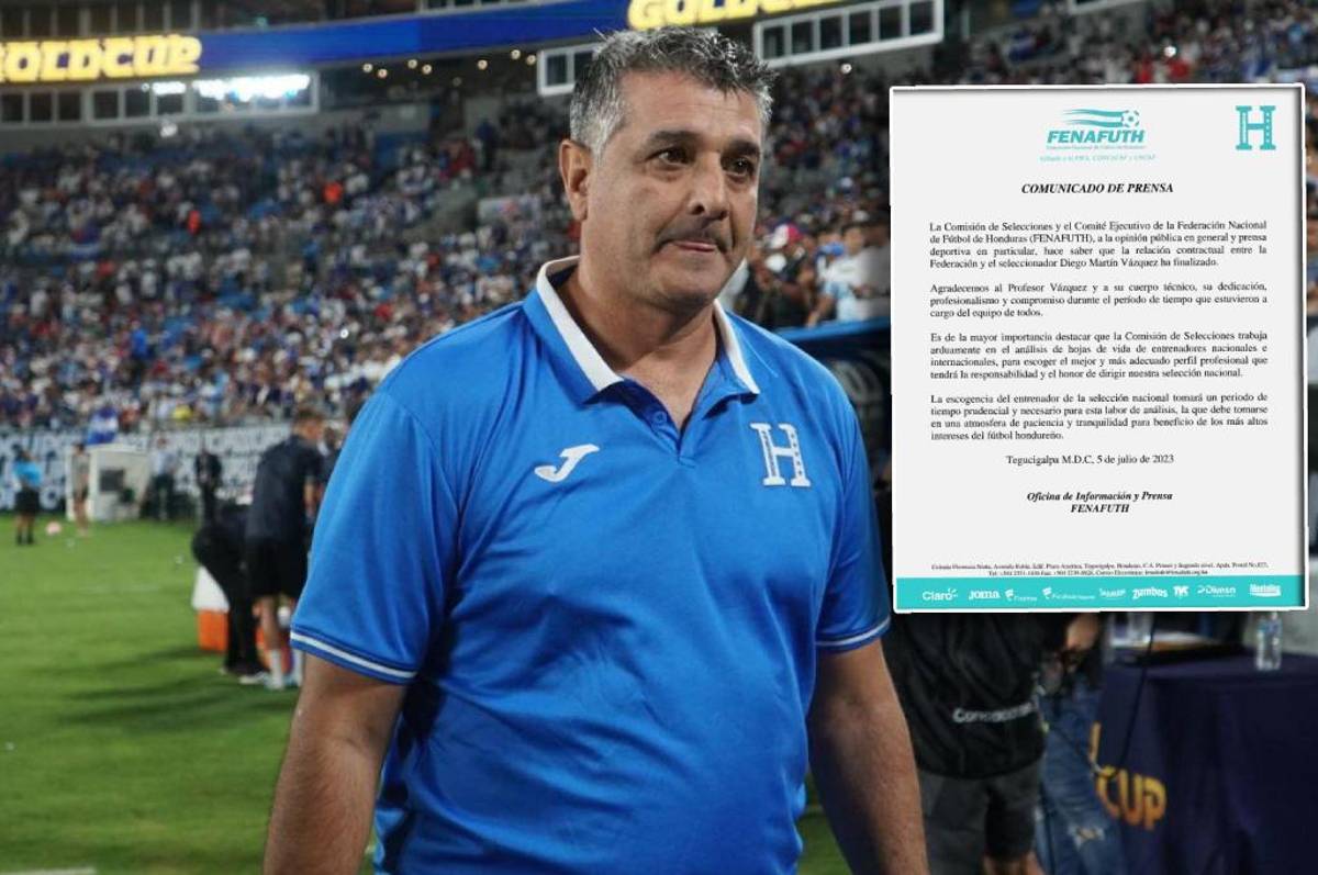 OFICIAL: Fenafuth anuncia la salida de Diego Vázquez como entrenador de Honduras y se pronuncia sobre el nuevo DT