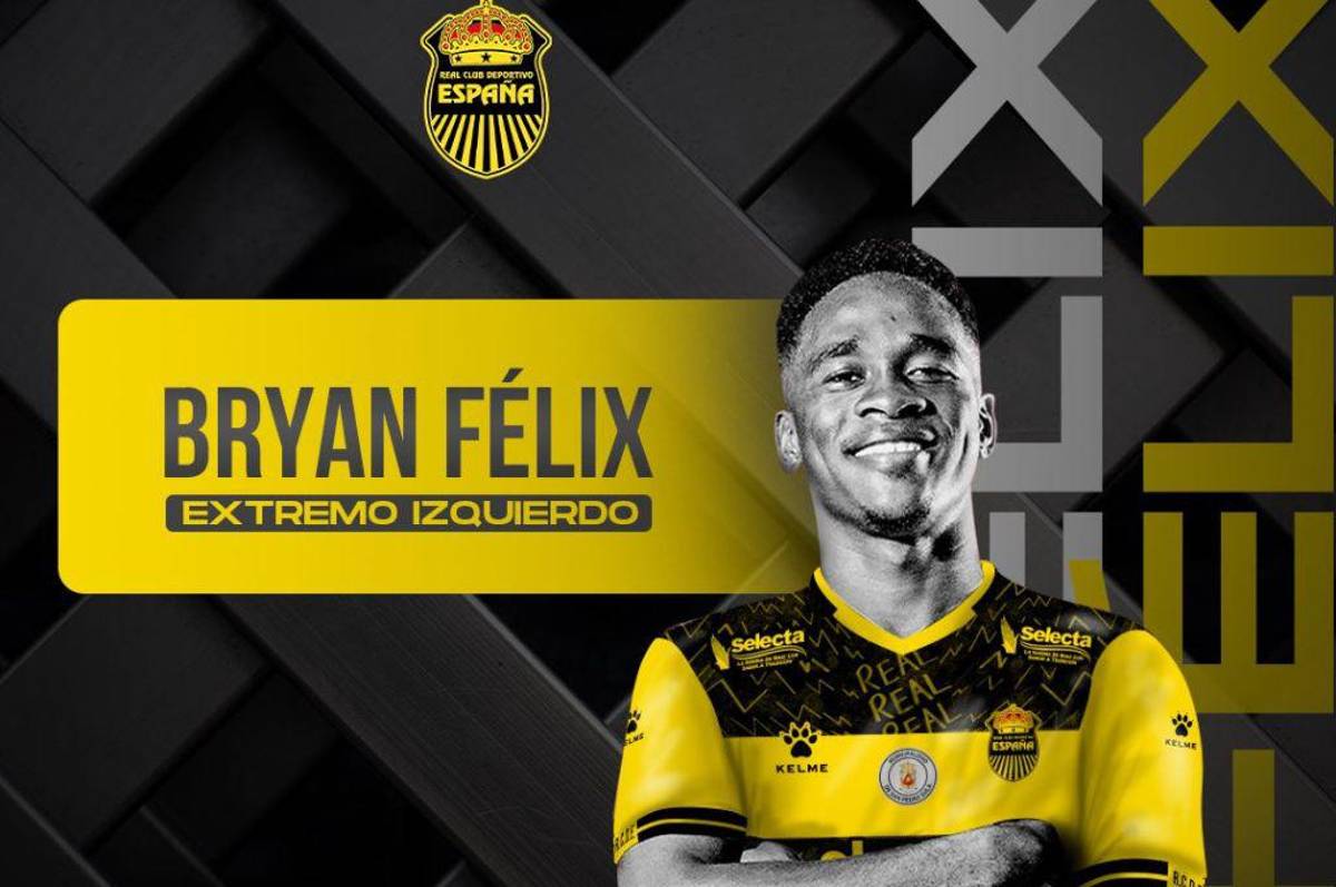 Real España presenta a Bryan Félix, su séptimo fichaje para el torneo Clausura 2024 de la Liga Nacional