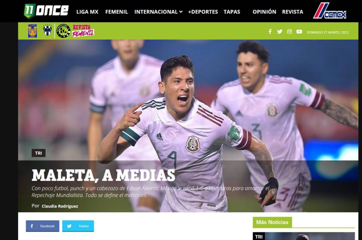 México venció a Honduras, pero la prensa azteca critica a la selección porque el gane fue “sufriendo” y “a medias”