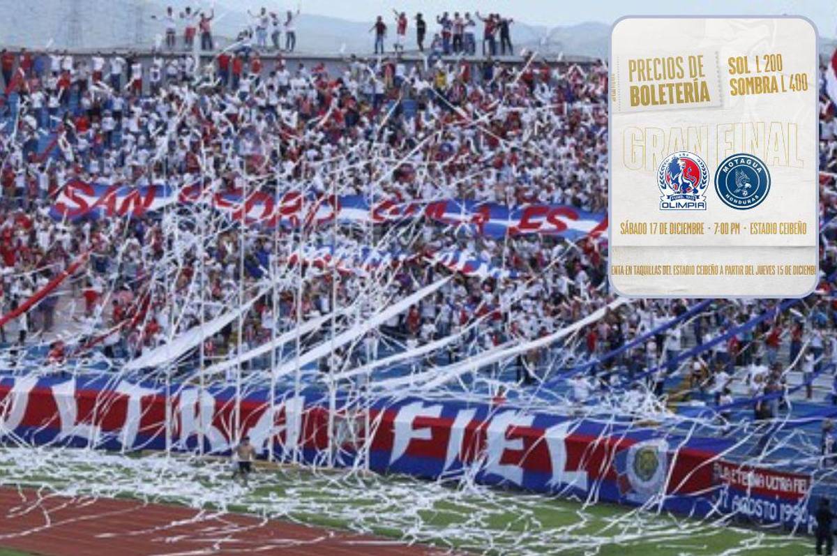 ¡Fiesta Merengue! Olimpia confirma precios para el partido de la gran final ante Motagua en el estadio Ceibeño