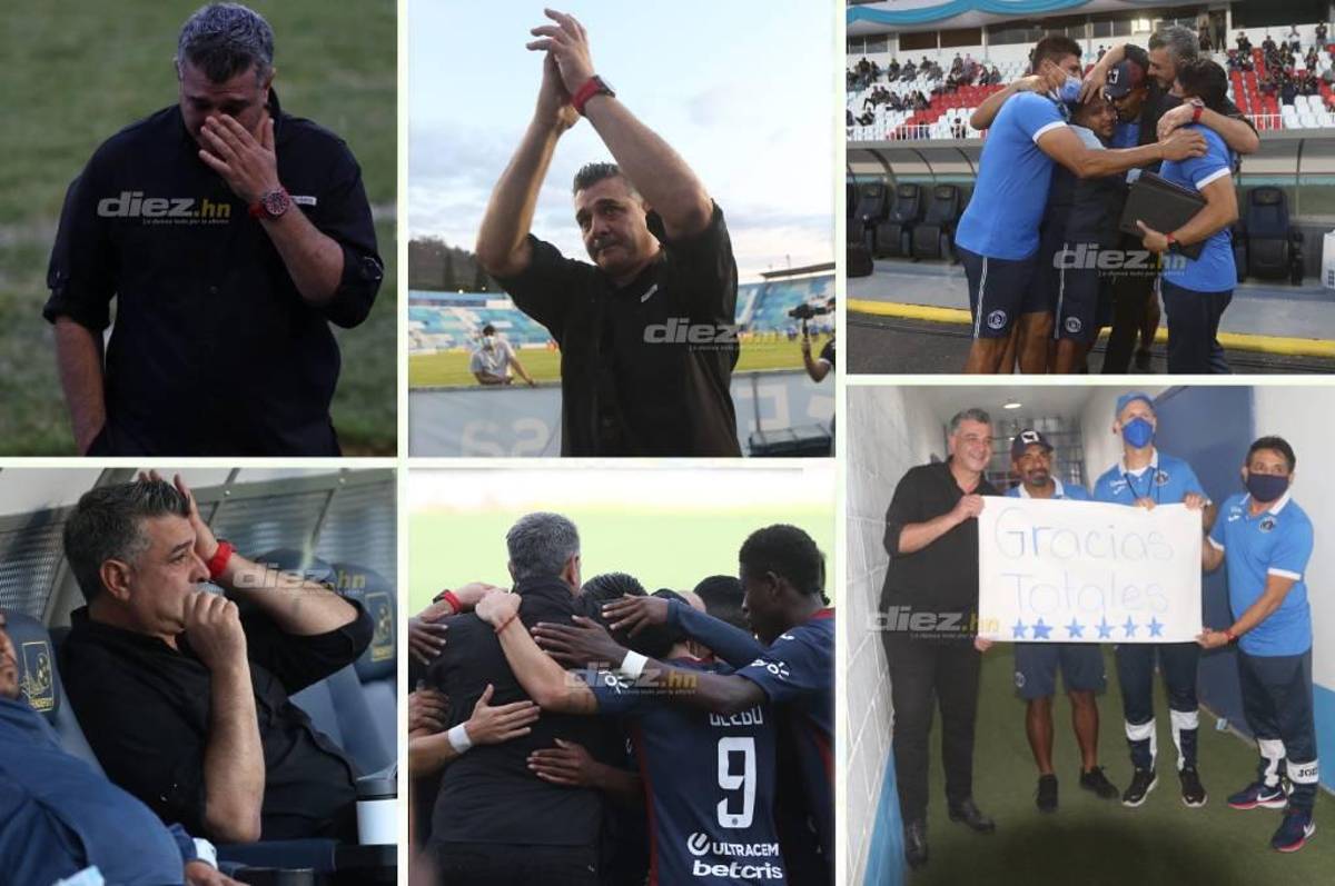 Entre lágrimas, desde el banco y una cariñosa despedida: así vivió Diego Vázquez su último juego con Motagua