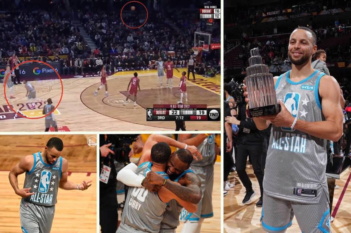 ¡No-look desde media cancha! Steph Curry maravilla en el All-Star de la NBA con récord de triples y consiguiendo el MVP