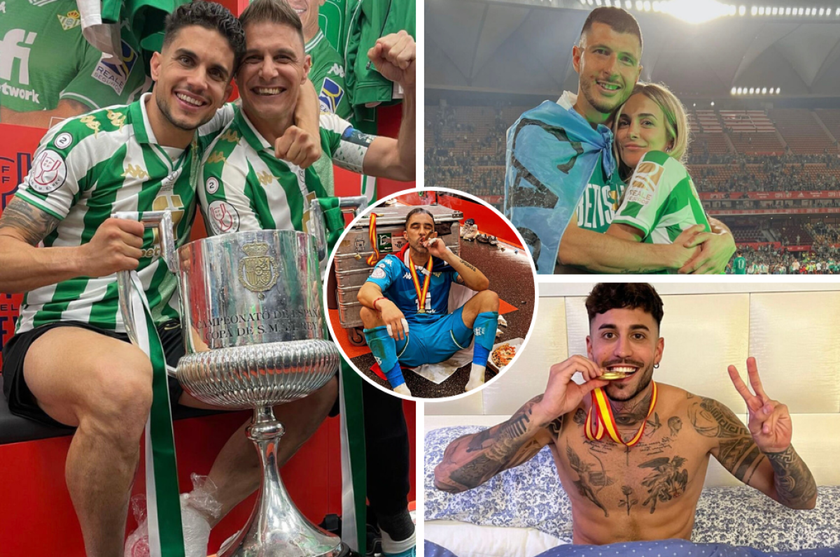 Jugadores fumando puro, tremendo gesto de Diego Lainez y la chica que se robó el show: Así festejó el Real Betis ganar la Copa del Rey