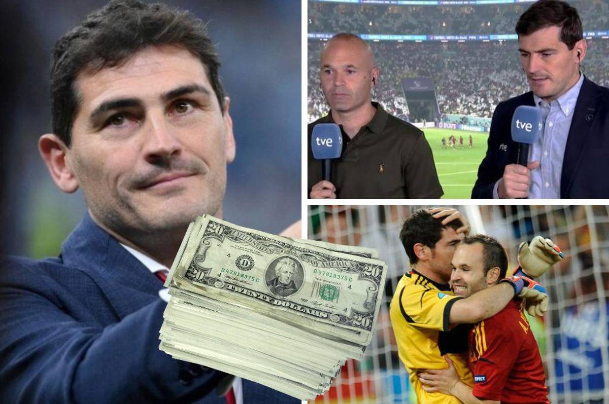 Destapan el sueldo que ganaban Iker Casillas y Andrés Iniesta por comentar el Mundial de Qatar