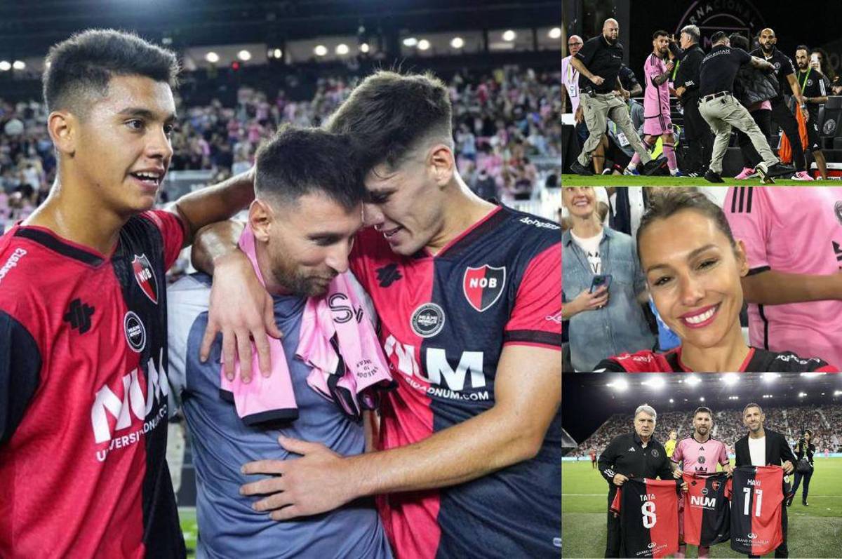 Beso a Messi, lindo gesto de Leo con Newell’s y el jugador que se llevó la camisa del “10” en su partido más especial