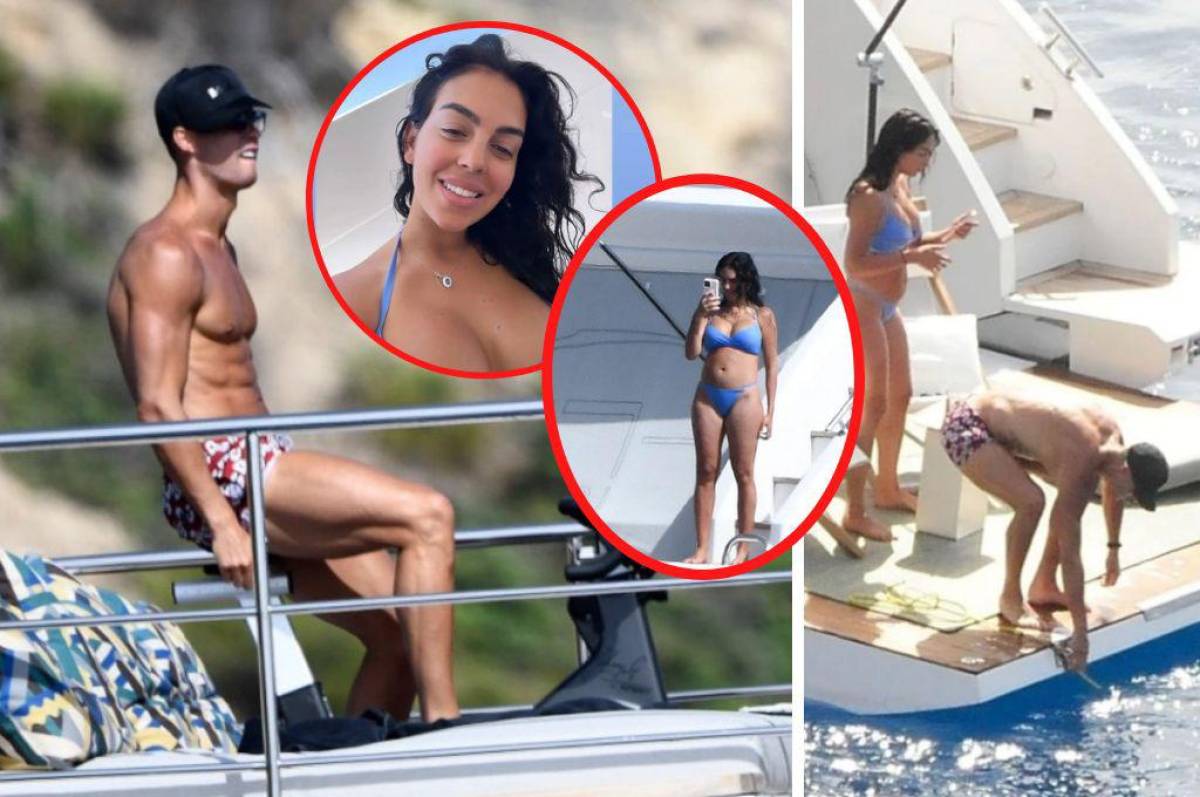 ¿Está gordita? Así fue captada Georgina Rodríguez en sus vacaciones con Cristiano Ronaldo en Mallorca