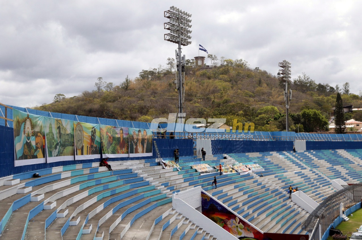 Chelato Uclés vive: Así luce el estadio Nacional previo a la toma de posesión presidencial de Xiomara Castro; la cancha quedará más destrozada