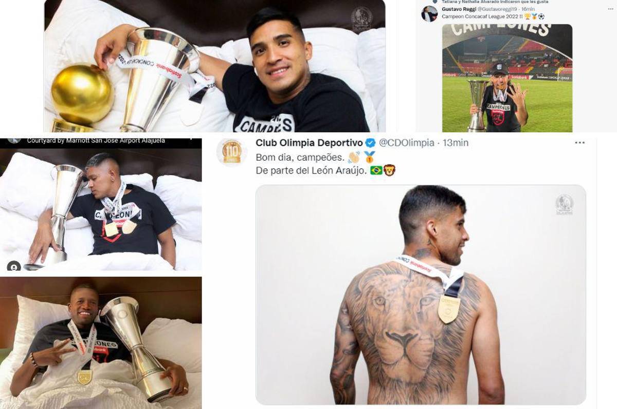 ¡Buenos días bicampeones! Abrazados a la Liga Concacaf durmieron y se levantaron los jugadores del Olimpia