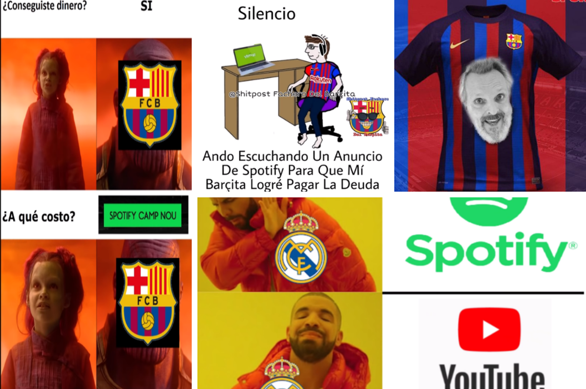 ¡Hacen pedazos a los madridistas! Los jocosos memes del acuerdo entre Barcelona y Spotify ¿Cómo será la camisa?
