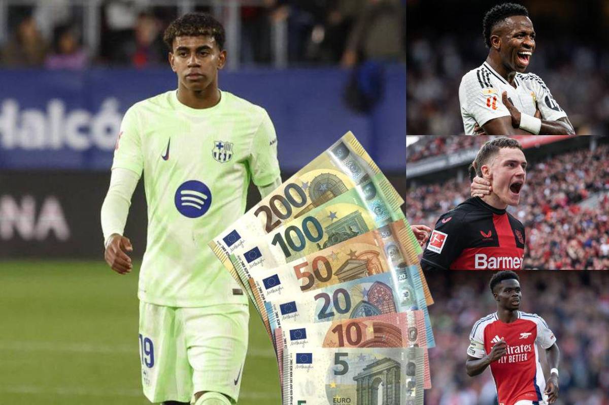Yamal impacta a sus 17 años: estos son los jugadores más caros del mundo; Vinicius comparte primer lugar con crack