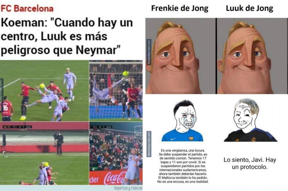 Los memes del triunfo del Barcelona ante el Mallorca con Luuk De Jong y los fichajes de protagonistas