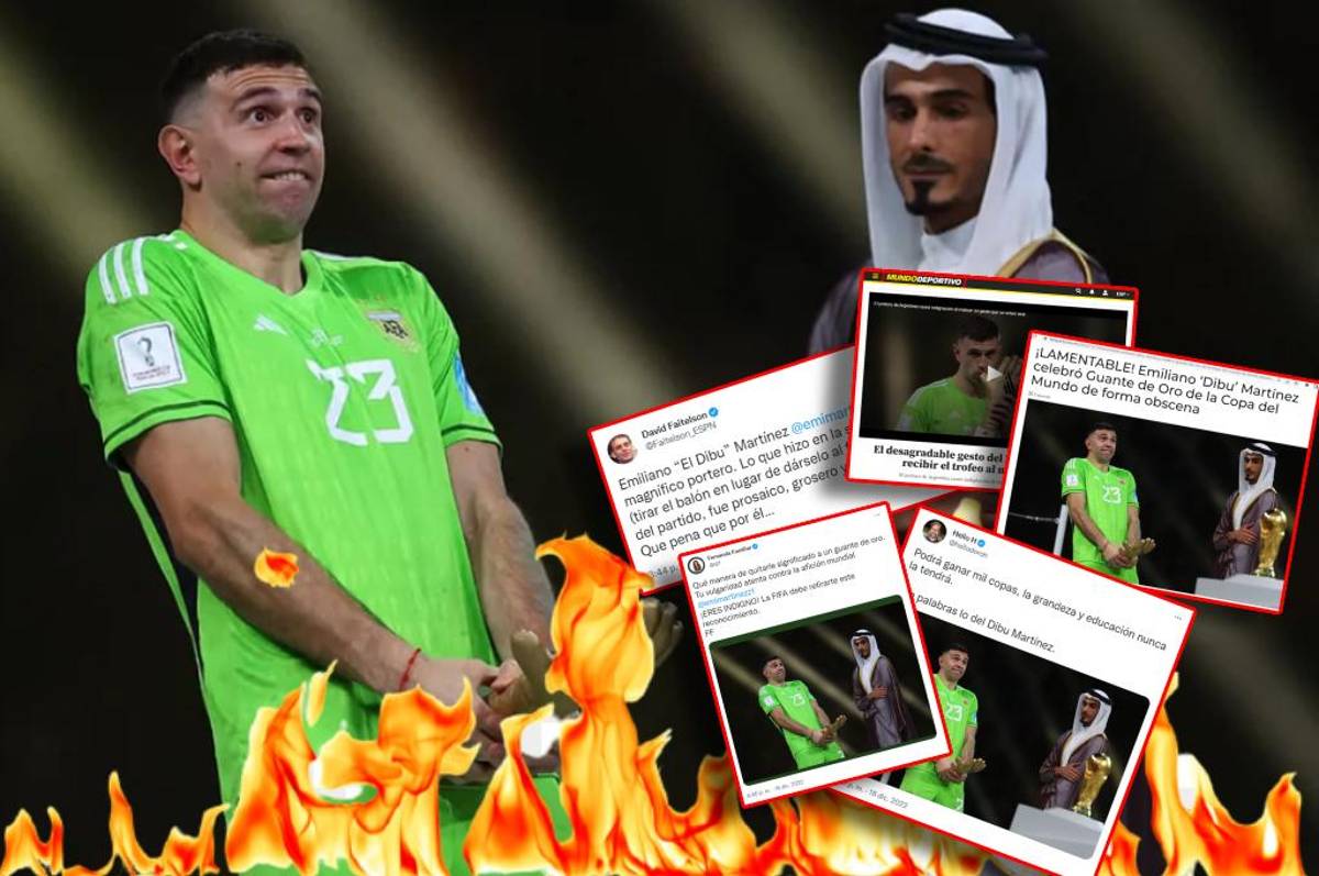 “Tu vulgaridad atenta contra la afición, la FIFA debería quitarte el premio”: explotan críticas contra Dibu Martínez por obscenso gesto