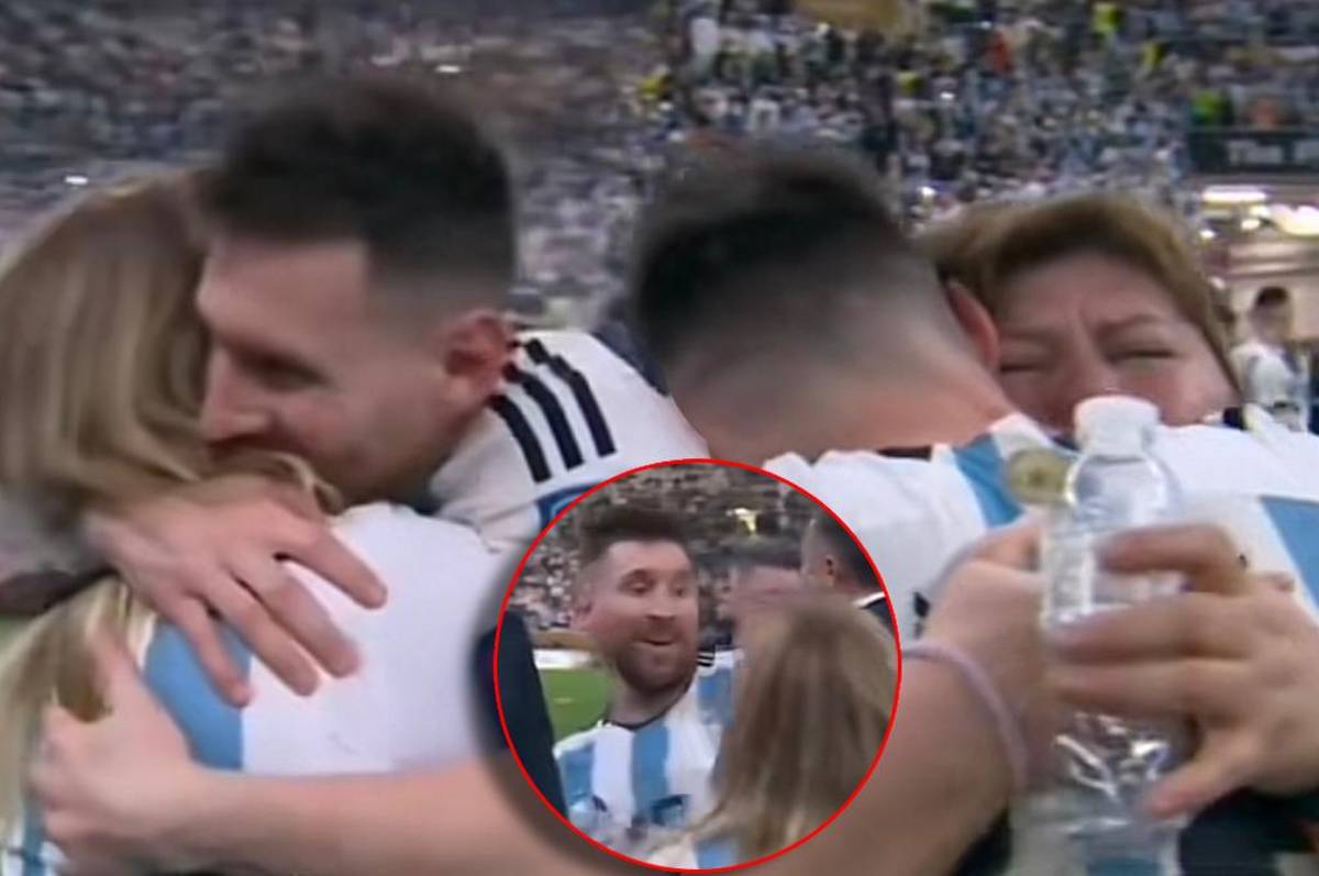 Lloró al abrazarlo y la confundieron con su mamá: ¿quién es la mujer que corrió a abrazar a Messi en el festejo de Argentina?