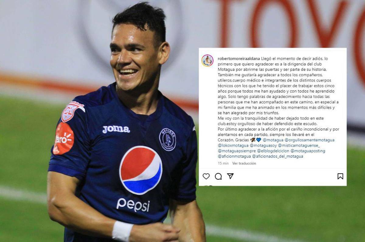 Roberto Moreira se despide de Motagua con emotivo mensaje: “Me voy con la tranquilidad de haber dejado todo”