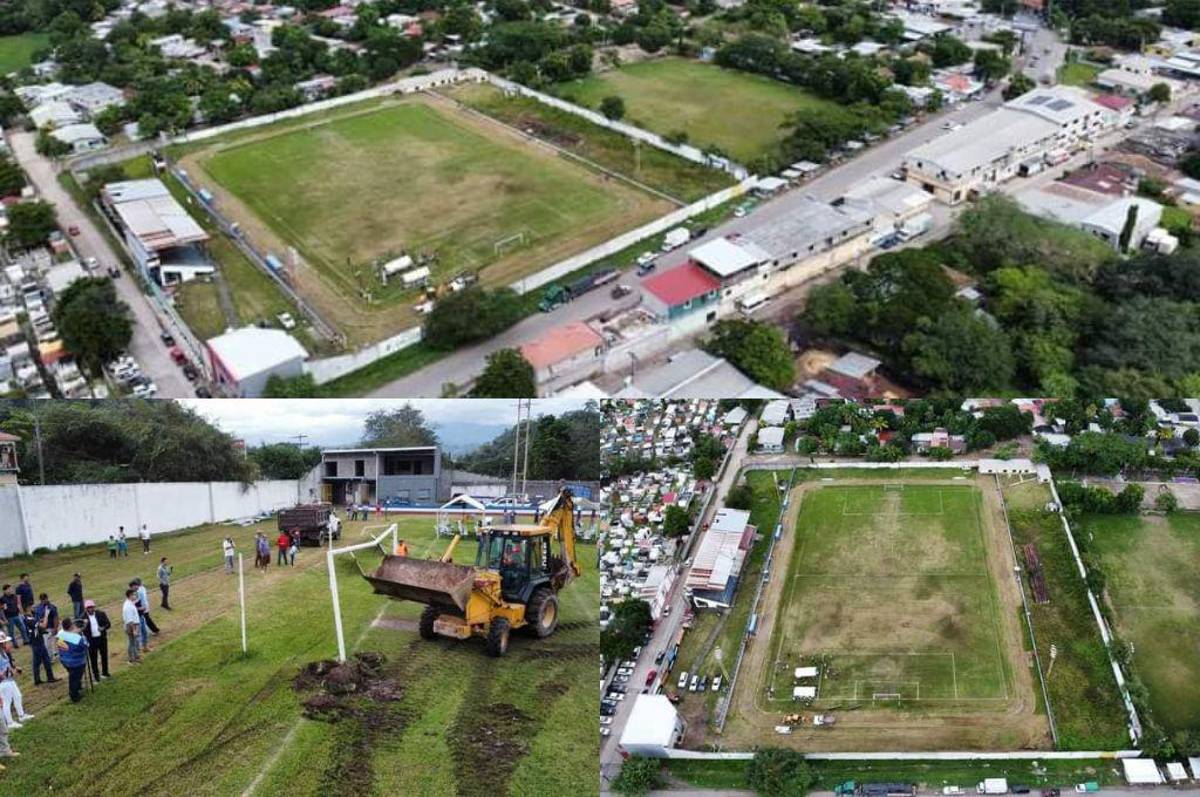 Los otros dos históricos estadios de Honduras que tendrán nueva grama; en uno la inversión es de 23.9 millones de lempiras